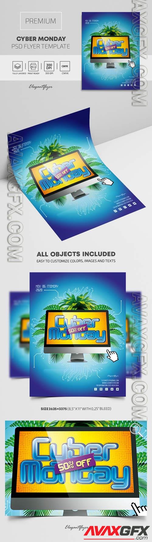 Cyber Monday Premium PSD Flyer Template