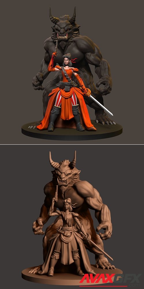 Bella and Beast Warrior – 3D Printable STL