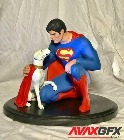 Superman with krypto – 3D Printable STL