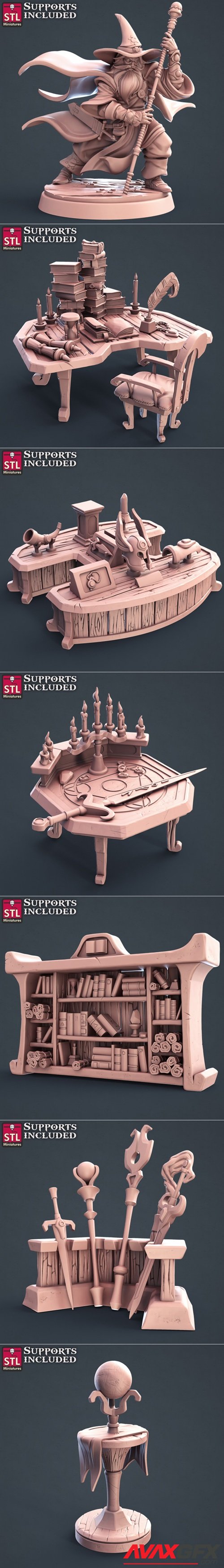 Wizard Set – 3D Printable STL