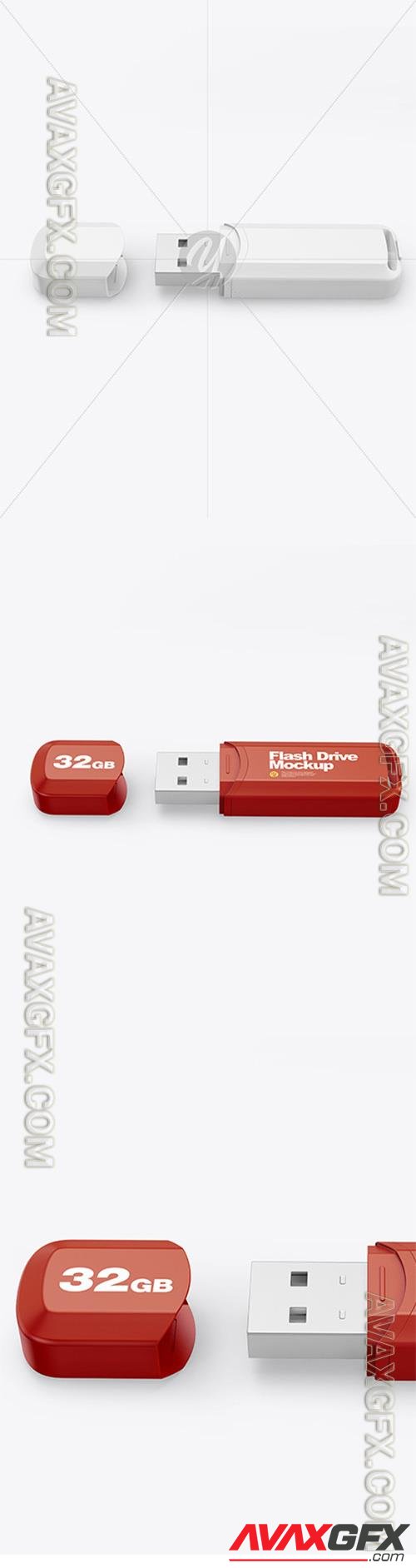 Plastic USB Flash Drive Mockup 87790 TIF