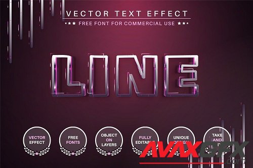 Steel Line - Editable Text Effect - 6510427