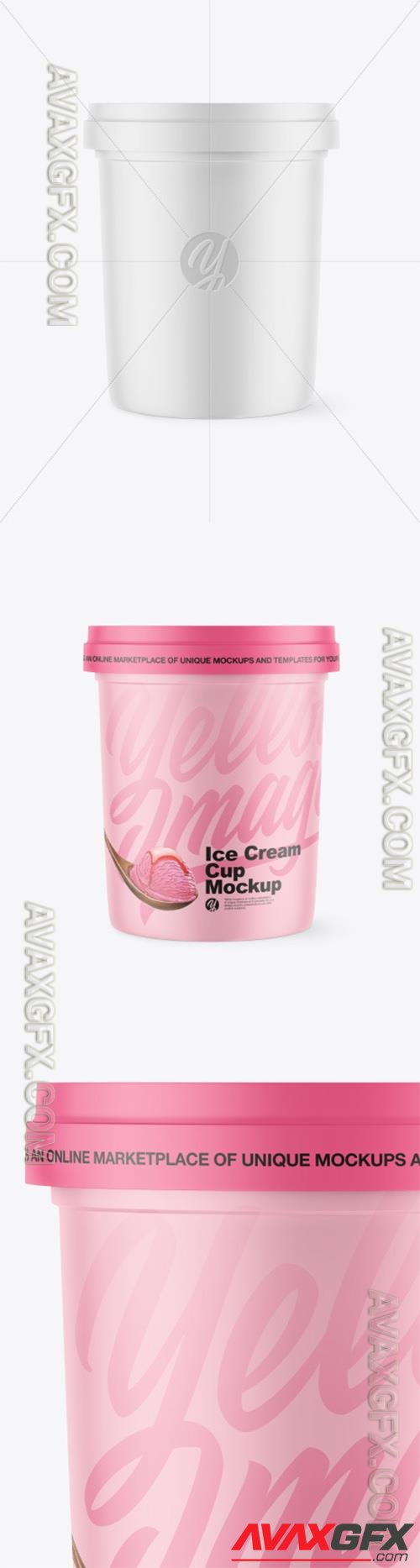 Matte Ice Cream Cup Mockup 88388 TIF