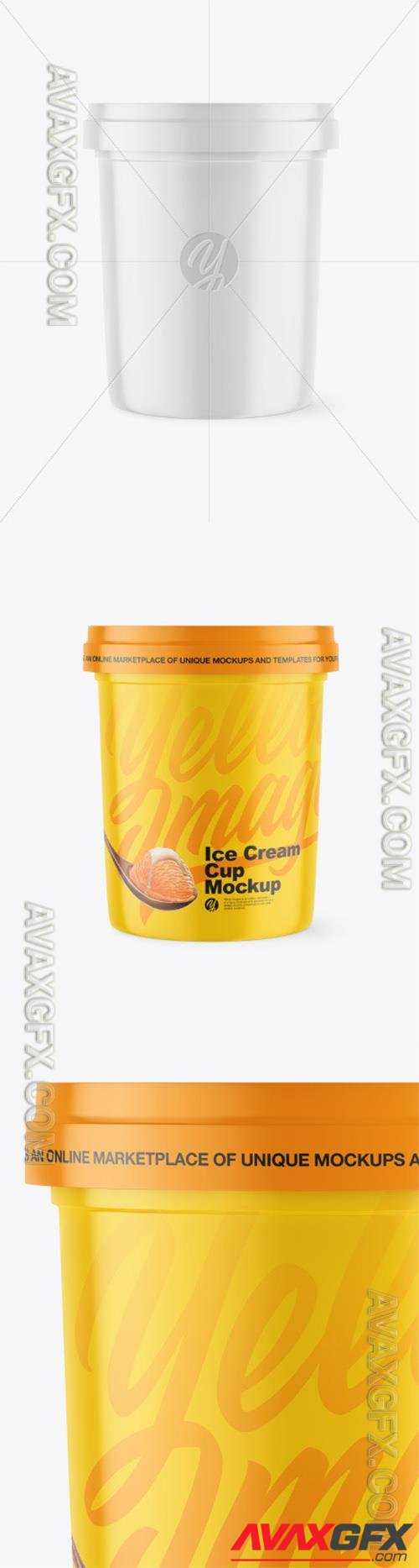 Glossy Ice Cream Cup Mockup 88384 TIF