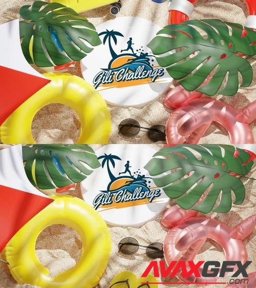 MotionArray – Beach Tropical Logo Reveal 3D 988305