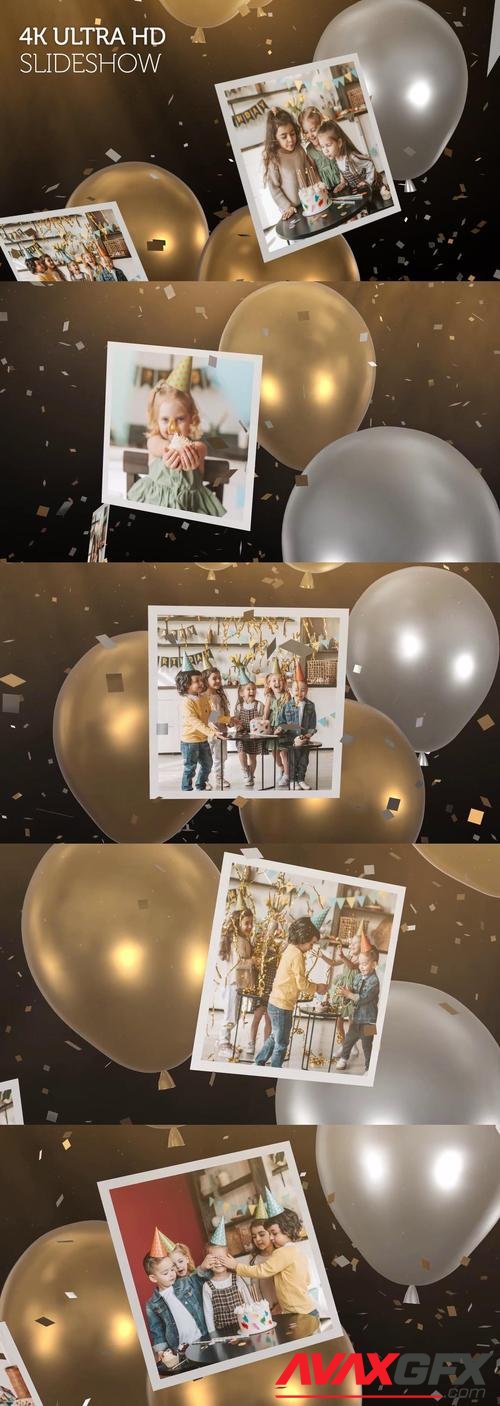 MotionArray – Balloons And Confetti Slideshow 985793