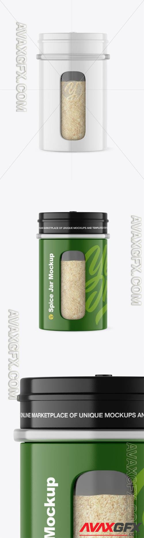 Glossy Spice Jar w/ Granulated Garlic Mockup 88934 TIF