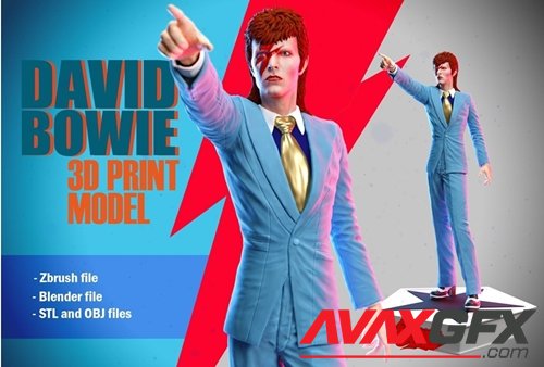 David Bowie – 3D Printable STL