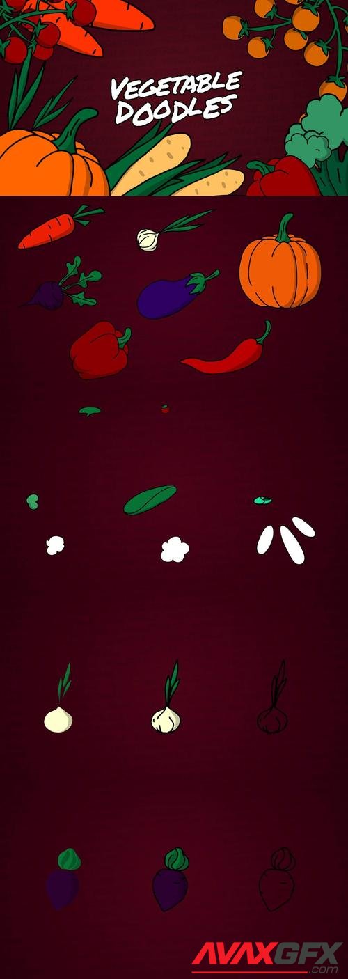 MotionArray – Vegetable Doodles 988629