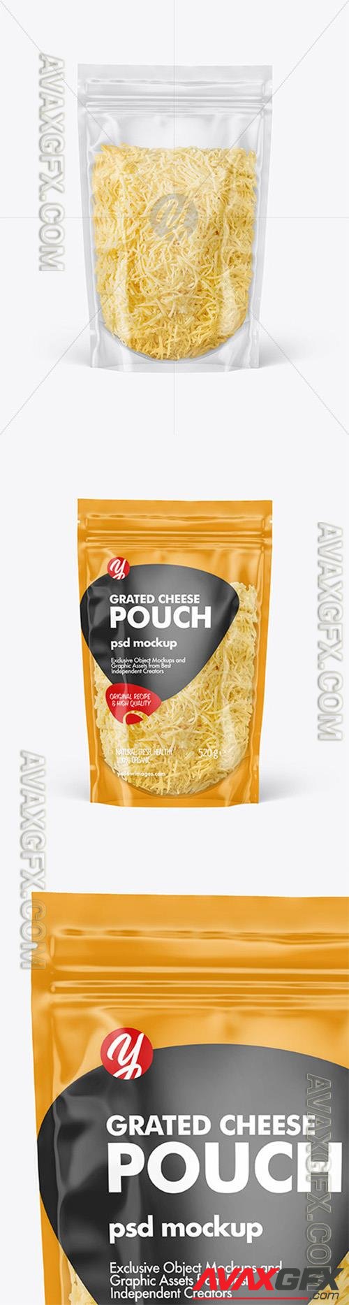 Clear Plastic Pouch w/ Grated Cheese Mockup 89219 TIF