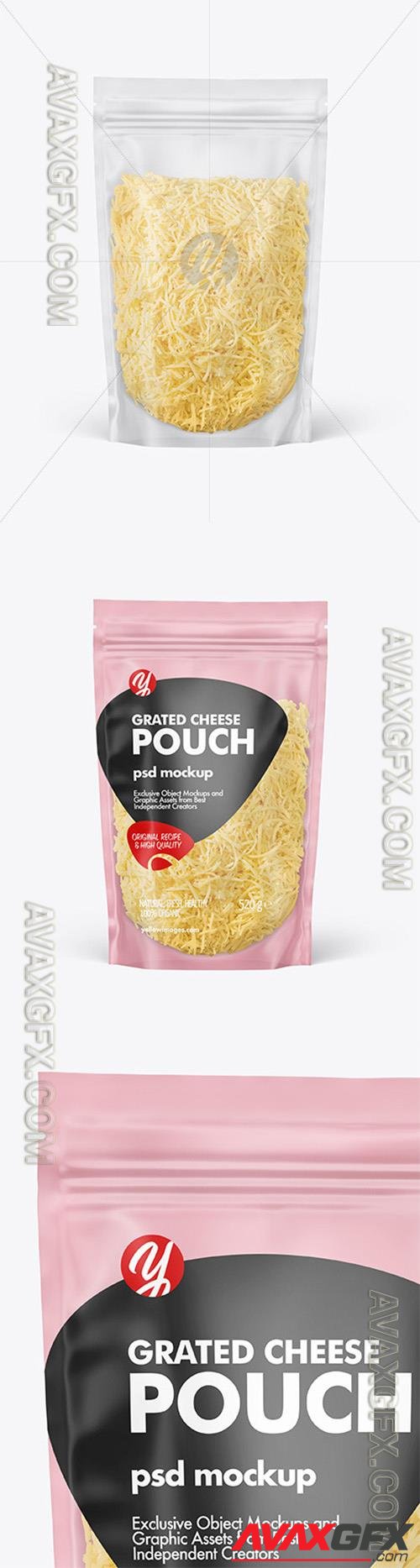 Frosted Plastic Pouch w/ Grated Cheese Mockup 89220 TIF