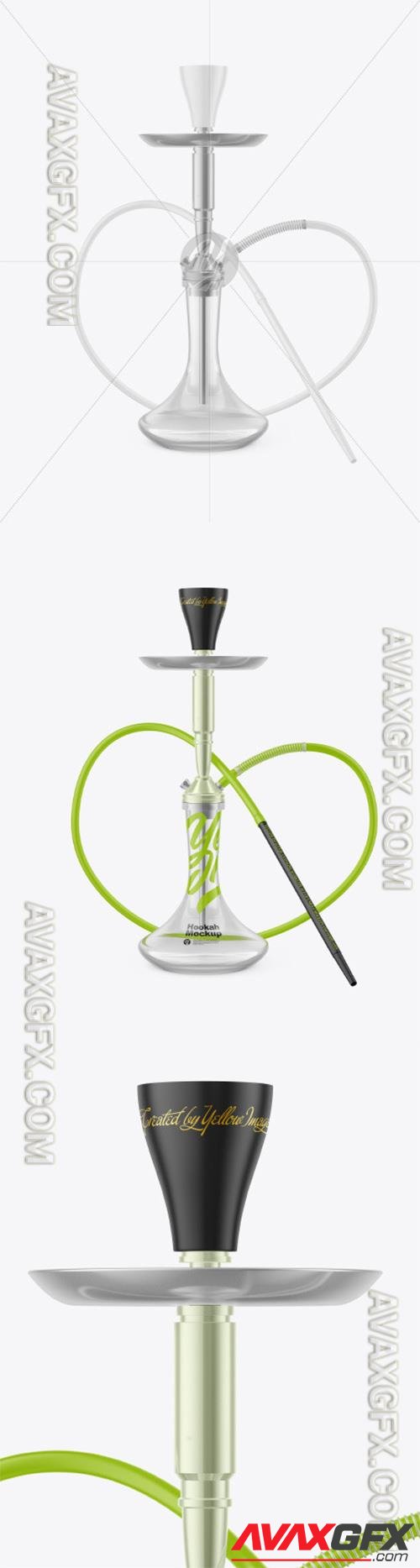 Hookah with Clear Glass Flask Mockup 89293 TIF
