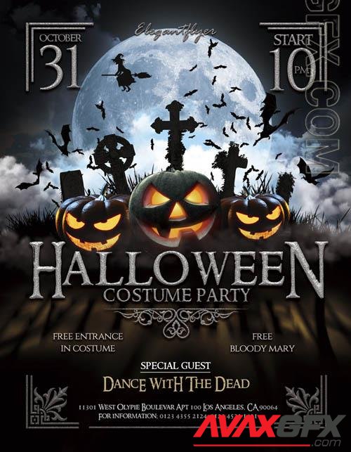 Halloween party Flyer PSD Template