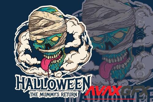 The Mummy Return - Handdrawn Logo Illustration