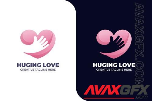 Love Hug Charity Friendship Gradient Logo