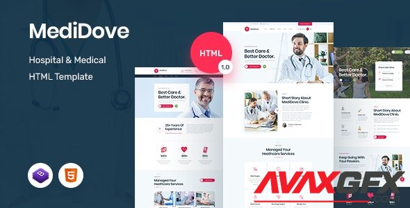 ThemeForest - MediDove v1.2 - Medical and Health HTML5 Template - 23429465