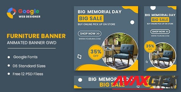 CodeCanyon - Furniture Model Google Adwords HTML5 Banner Ads GWD v1.0 - 33843659