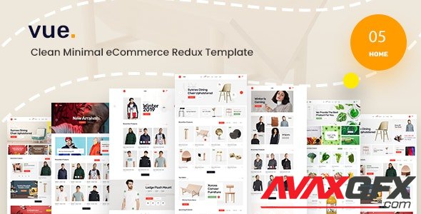 ThemeForest - Vue v1.0 - Clean Minimal eCommerce React Redux Template - 33741217