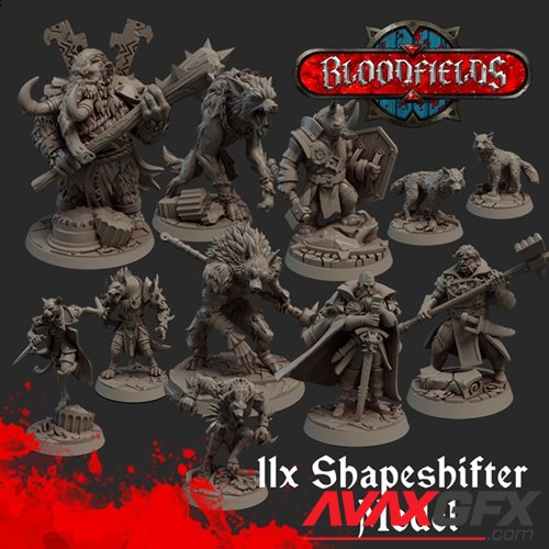 Bloodfields Shapeshifters – 3D Printable STL