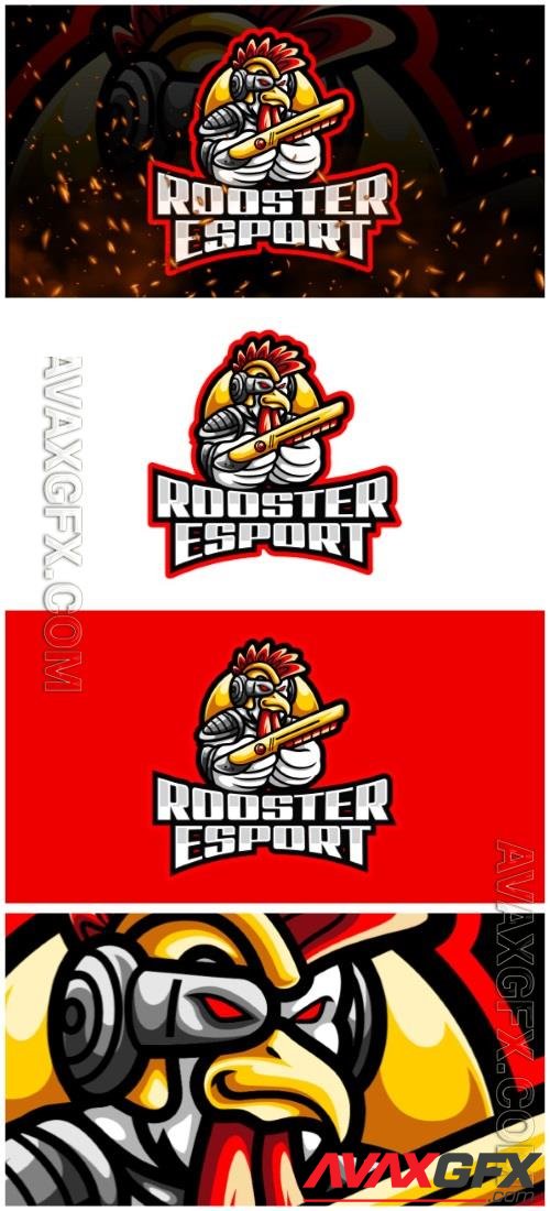 Rooster E-Sport and Sport Logo Template