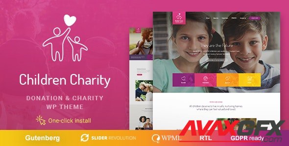 ThemeForest - Children Charity v1.1.4 - Nonprofit & NGO WordPress Theme - 20208839