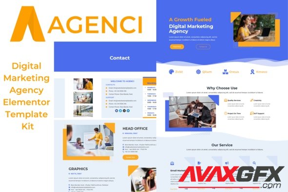 ThemeForest - Agenci v1.0.0 - Digital Marketing Agency Elementor Template Kit (Update: 26 February 21) - 28946278