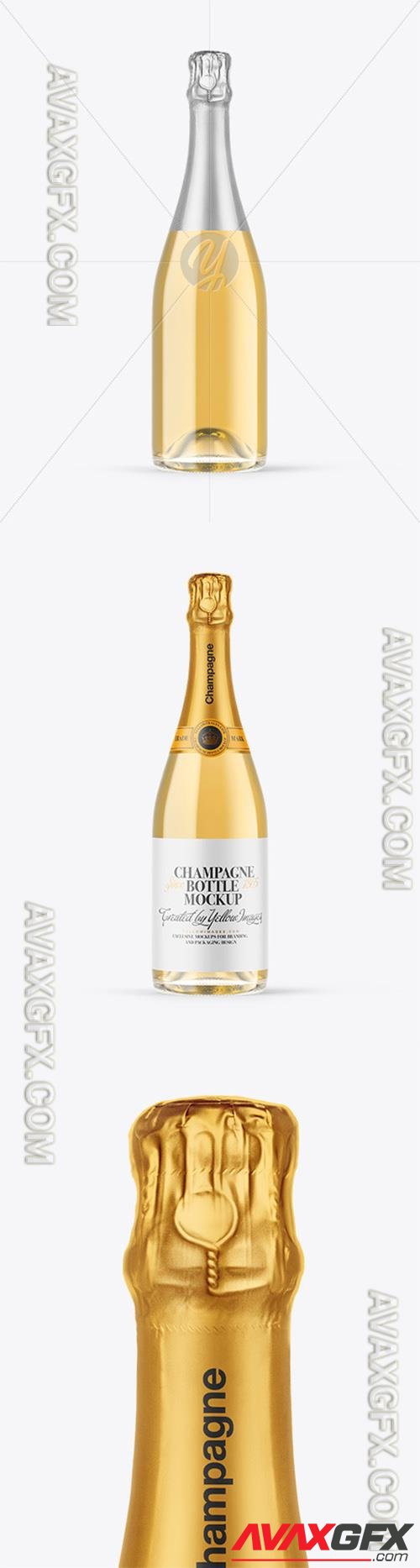 Clear Glass White Champagne Bottle Mockup 89333 TIF