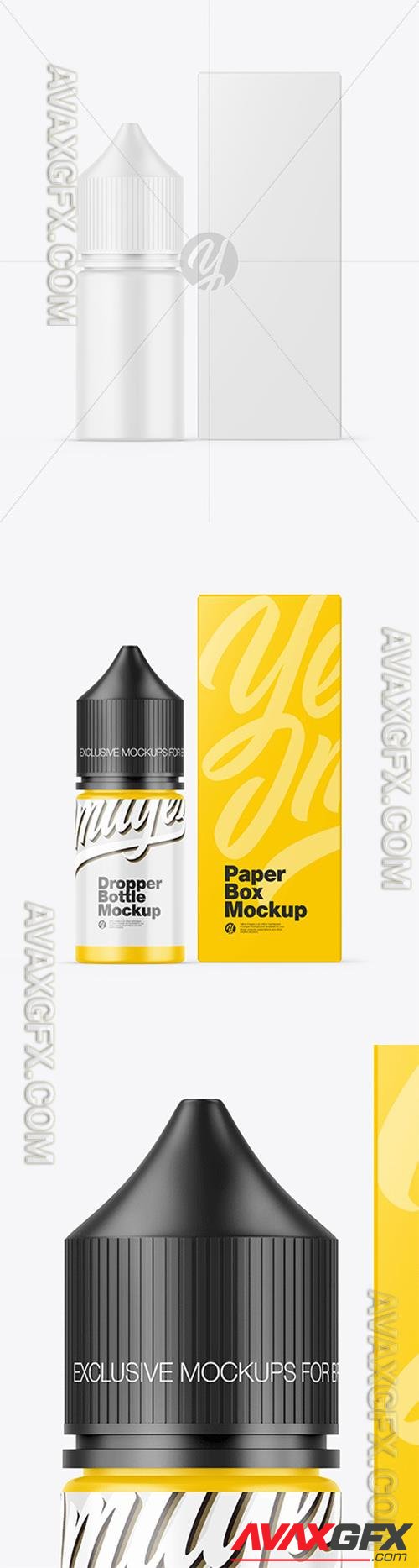 Matte Dropper Bottle w/ Box Mockup 89338 TIF