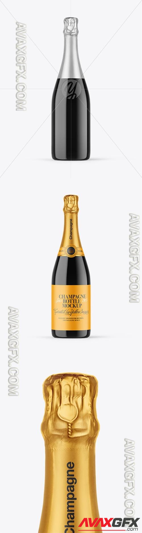 Dark Glass Champagne Bottle Mockup 89331 TIF