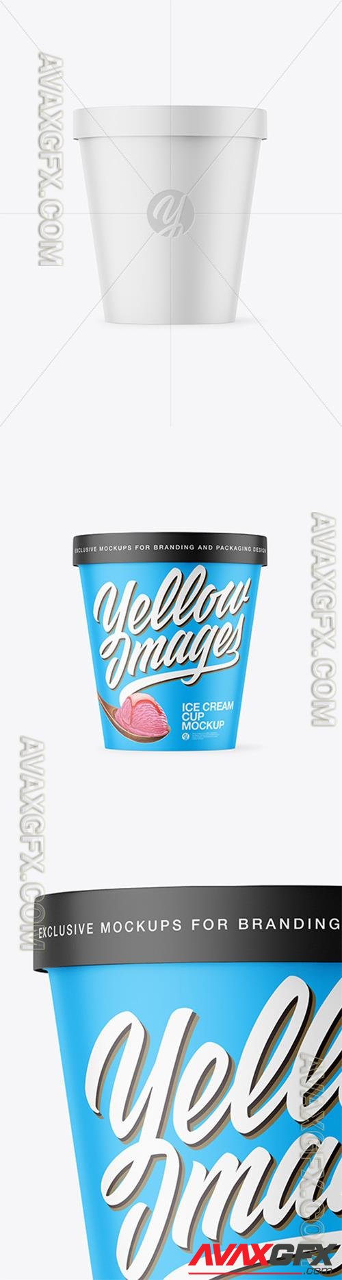 Matte Plastic Ice Cream Cup Mockup 89342 TIF