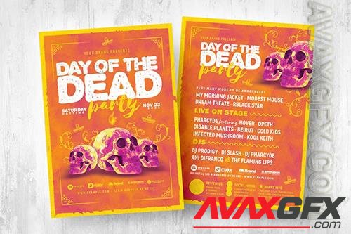 Day of The Dead Flyer/ Poster/ Menu 5XA3YA4