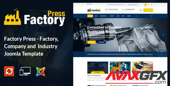 ThemeForest - Factory Press v2.0 - Industrial Business Joomla Template - 18070580
