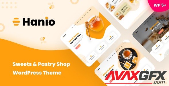 ThemeForest - Hanio v1.93 - Sweets & Pastry Shop WordPress Theme - 30594842