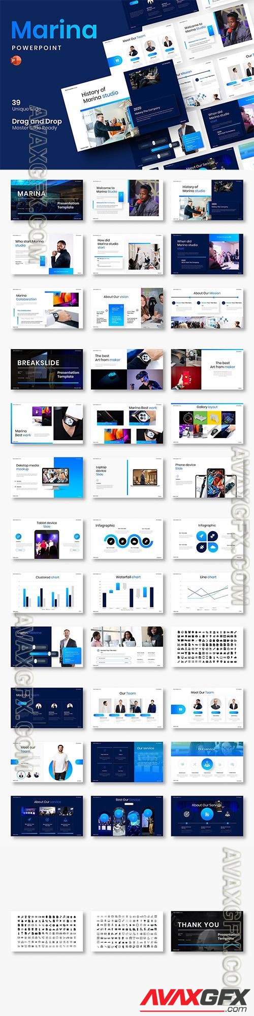 Marina - Business Powerpoint, Keynote and Google Slides Template
