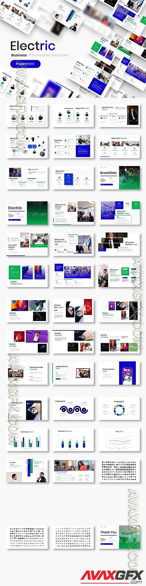 Electric - Business Powerpoint, Keynote and Google Slides Template