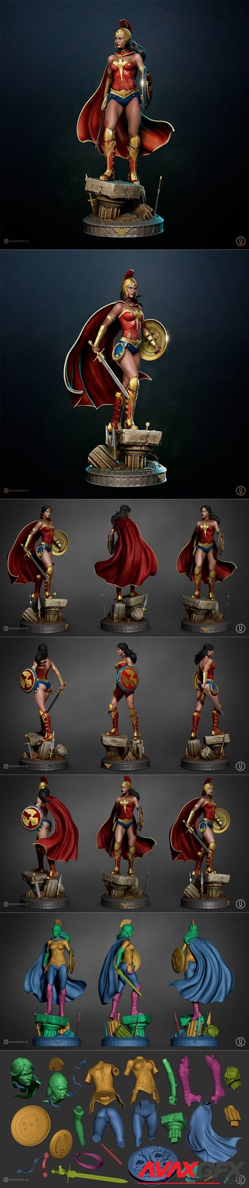Warrior Wonder Woman – 3D Printable STL