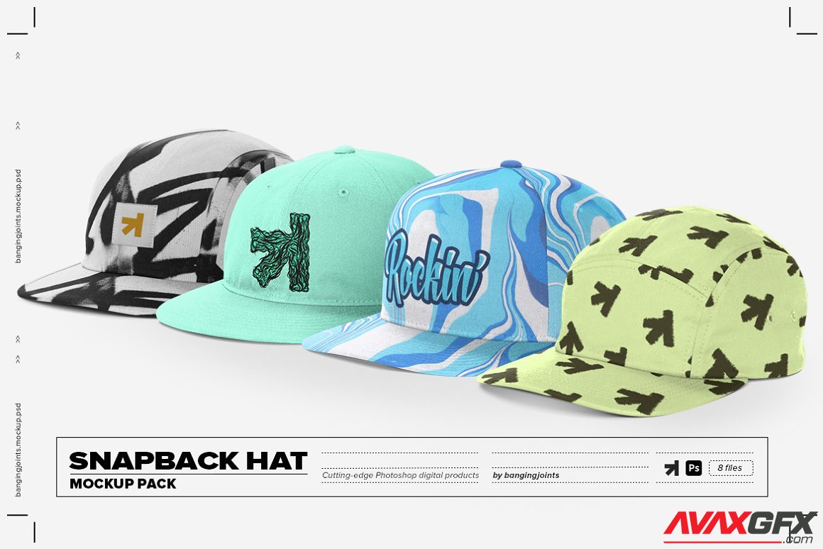 CreativeMarket - Snapback FullCap Mockup 6177371