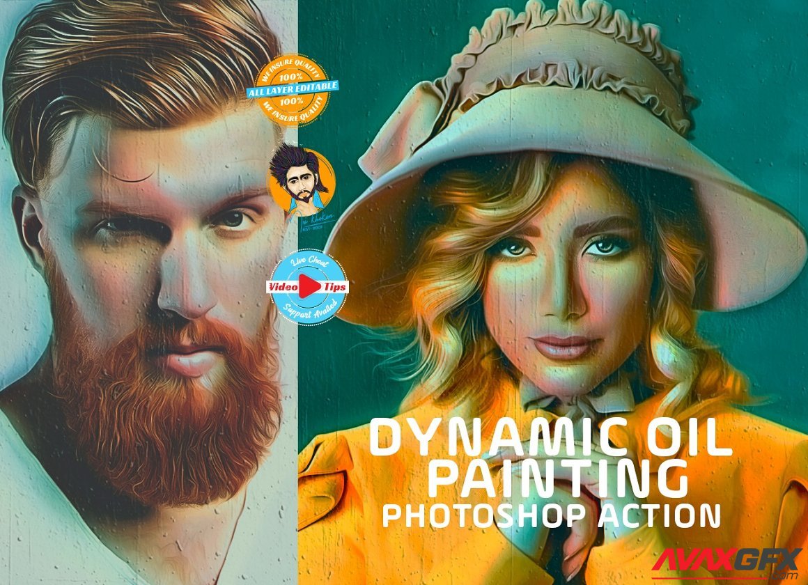 CreativeMarket - Dynamic Oil Painting Effect 6462795