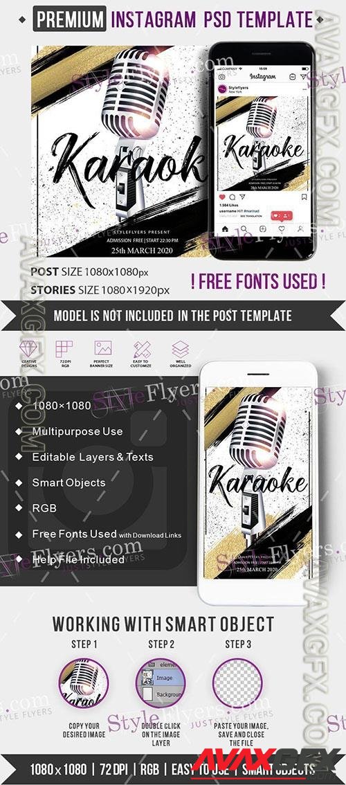 Karaoke Instagram Story and Banner PSD Template