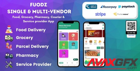 CodeCanyon - Fuodz v1.3.7 - Grocery, Food, Pharmacy Courier & Service Provider + Backend + Driver & Vendor app - 31145802