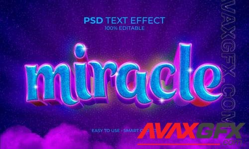 Miracle text effect Premium Psd