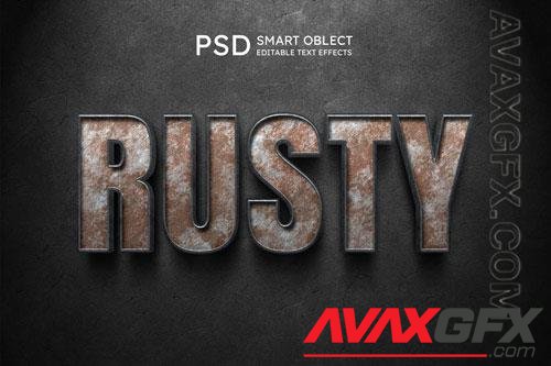 Rusty text style effect psd