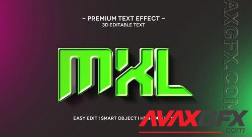 Mxl 3d text effect template Premium Psd
