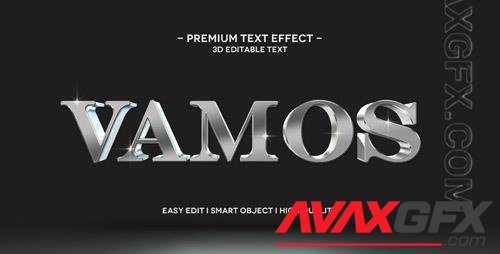 Vamos 3d text style effect mockup template Premium Psd