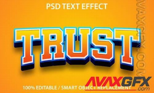 Editable text effect trust premium Premium Psd