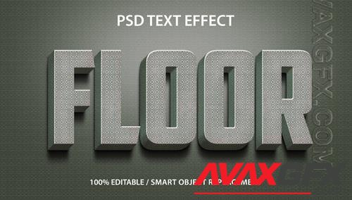 Editable text effect 3d floor premium Premium Psd