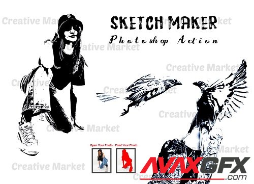 Sketch Maker Photoshop Action - 6516725