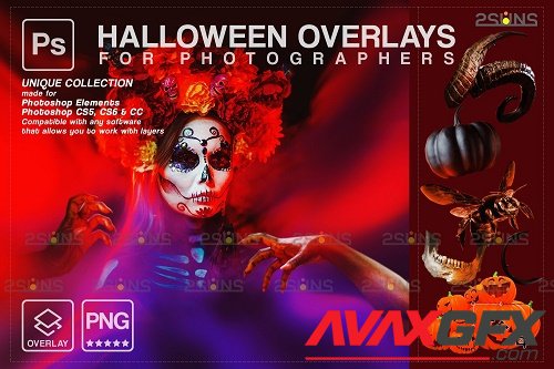 Halloween clipart Halloween overlay, Photoshop overlay V12 - 1584016