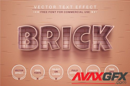 Brick Stone - Editable Text Effect - 6512067