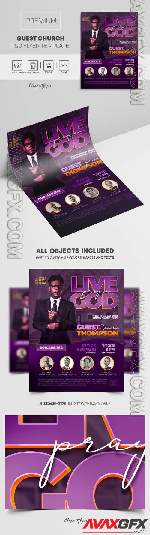 Church Guest Premium PSD Flyer Template